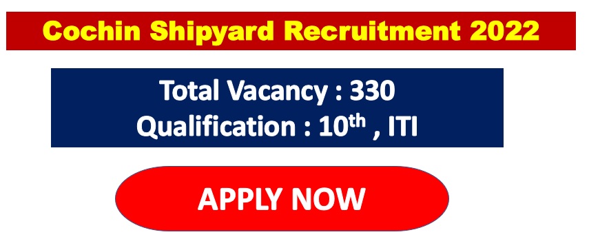 You are currently viewing Cochin Shipyard Recruitment 2022
