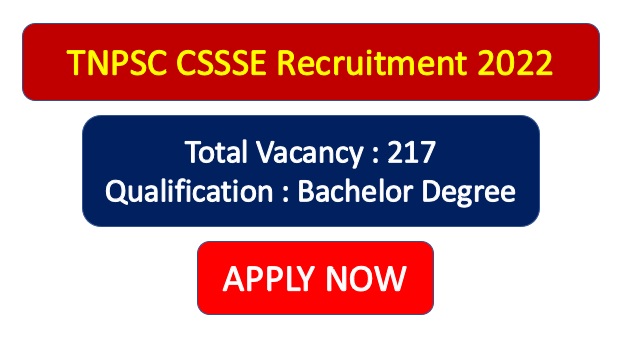 You are currently viewing TNPSC CSSSE Recruitment 2022