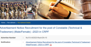 Read more about the article CRPF Constable Recruitment 2023