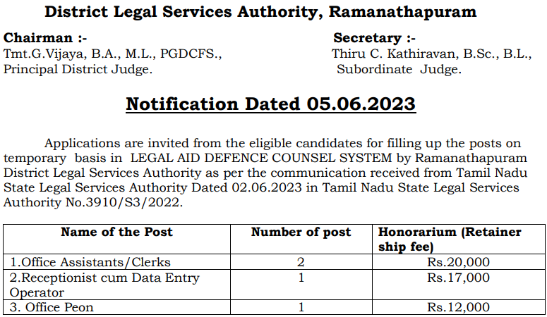 You are currently viewing Ramanathapuram LADCS Recruitment
