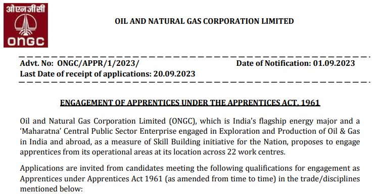 You are currently viewing ONGC Recruitment 2023