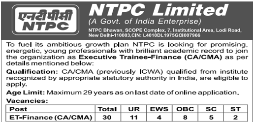 Read more about the article NTPC Limited Recruitment 2023