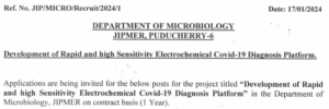 Read more about the article JIPMER Recruitment 2024