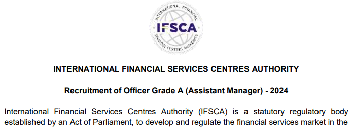 Read more about the article IFSCA Recruitment 2024