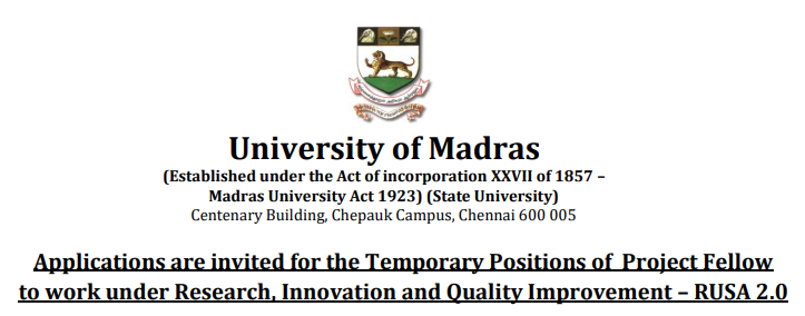 You are currently viewing Madras University Recruitment 2024