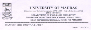 Read more about the article Madras University Recruitment 2024