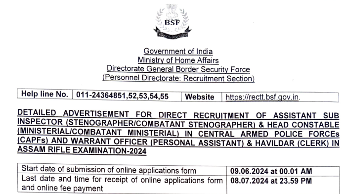 Read more about the article BSF Recruitment 2024