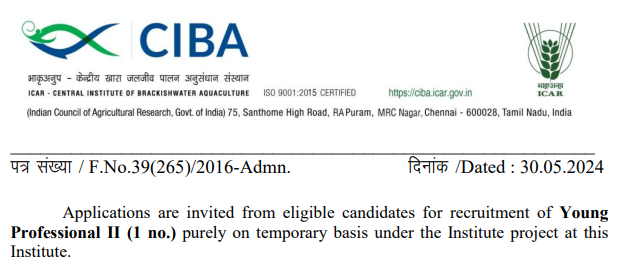 Read more about the article CIBA Chennai Recruitment 2024
