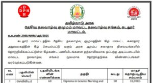 Read more about the article Cuddalore DHS Recruitment 2025 – 64 Vacancies