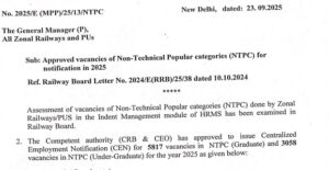 Read more about the article RRB NTPC Recruitment 2025
