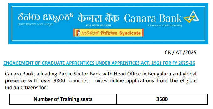 Read more about the article Canara Bank Recruitment 2025