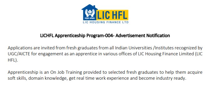 You are currently viewing LIC HFL Apprentice Recruitment 2025
