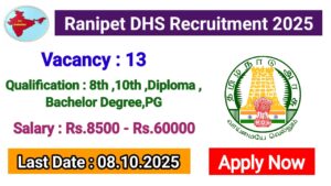 Read more about the article Ranipet DHS Recruitment 2025