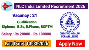 Read more about the article NLC India Limited Recruitment 2026