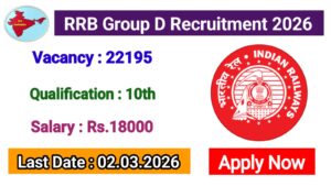 Read more about the article RRB Group D Recruitment 2026