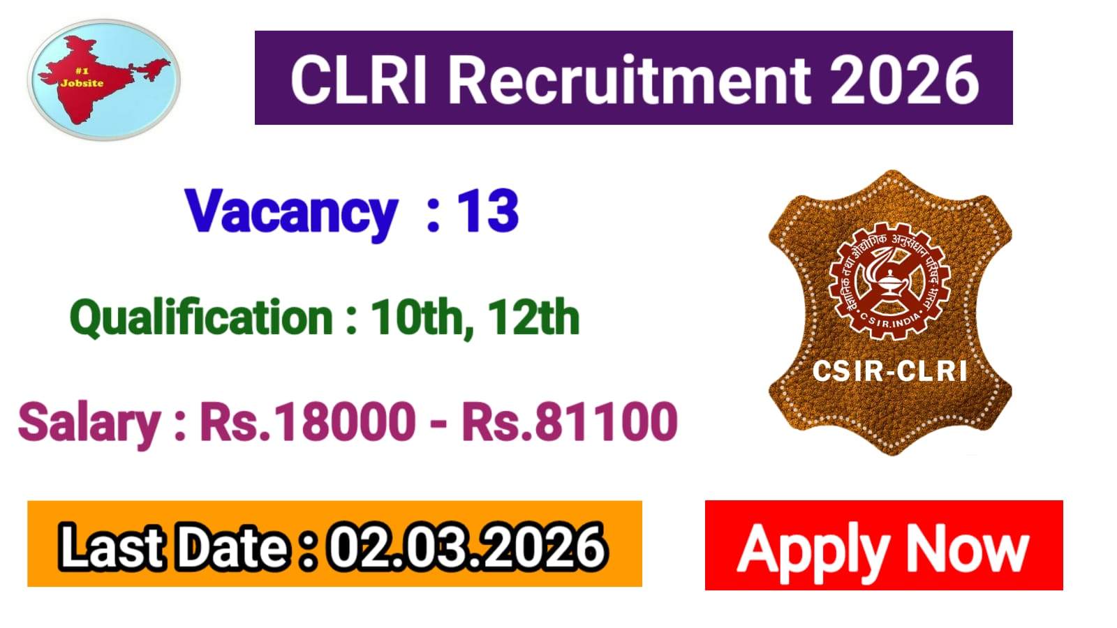 Read more about the article CLRI Recruitment 2026