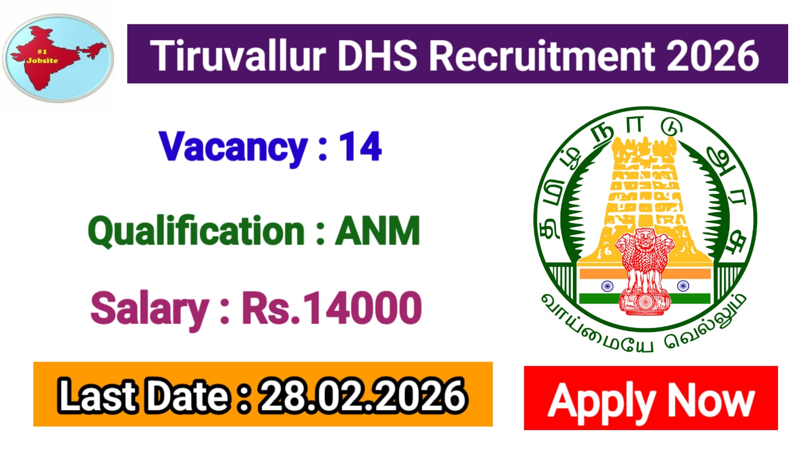 Read more about the article Tiruvallur DHS Recruitment 2026
